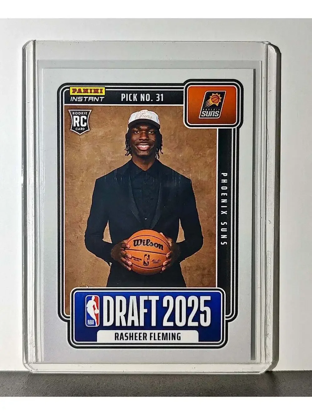 Rasheer Fleming Rookie 2025-26 Panini NBA #27 Draft Night Card Phoenix Suns